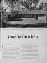 Better Homes & Gardens September 1949 Magazine Article: A house that's fun to live in