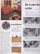 Better Homes & Gardens September 1949 Magazine Article: How to remove floor scratches