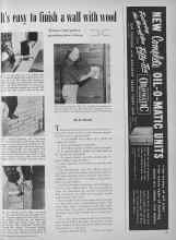 Better Homes & Gardens September 1949 Magazine Article: It's easy to finish a wall with wood
