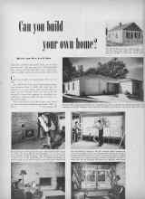 Better Homes & Gardens September 1949 Magazine Article: Can you build your own home?