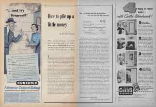 Better Homes & Gardens September 1949 Magazine Article: How to pile up a little money