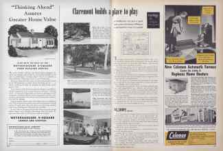 Better Homes & Gardens September 1949 Magazine Article: Claremont builds a place to play