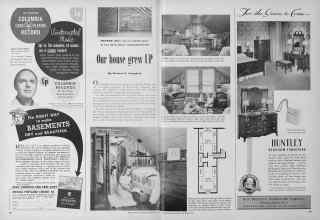 Better Homes & Gardens September 1949 Magazine Article: Our house grew UP