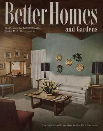 Better Homes & Gardens October 1949 Magazine Cover