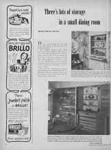 Better Homes & Gardens October 1949 Magazine Article: There's lots of storage in a small dining room
