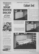 Better Homes & Gardens October 1949 Magazine Article: Cabinet bed