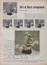 Better Homes & Gardens October 1949 Magazine Article: ABCs of flower arrangement