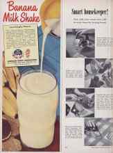 Better Homes & Gardens October 1949 Magazine Article: Banana Milk Shake