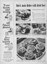 Better Homes & Gardens October 1949 Magazine Article: Quick main dishes with dried beef