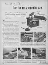 Better Homes & Gardens October 1949 Magazine Article: How to use a circular saw
