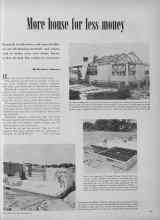 Better Homes & Gardens October 1949 Magazine Article: More house for less money