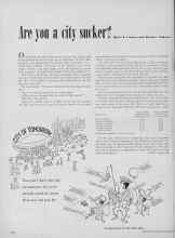 Better Homes & Gardens October 1949 Magazine Article: Are you a city sucker?