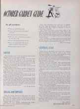 Better Homes & Gardens October 1949 Magazine Article: OCTOBER GARDEN GUIDE