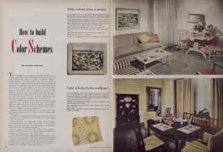 Better Homes & Gardens October 1949 Magazine Article: How to build Color Schemes