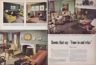 Better Homes & Gardens October 1949 Magazine Article: Rooms that say-