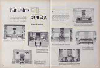 Better Homes & Gardens October 1949 Magazine Article: Twin windows seven ways