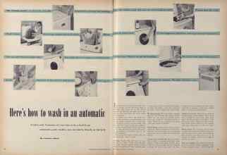 Better Homes & Gardens October 1949 Magazine Article: Here's how to wash in an automatic