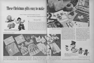 Better Homes & Gardens October 1949 Magazine Article: These Christmas gifts easy to make