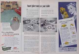 Better Homes & Gardens October 1949 Magazine Article: Smart place mats for your table