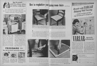 Better Homes & Gardens October 1949 Magazine Article: How to reupholster your dining-room chairs