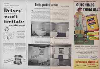 Better Homes & Gardens October 1949 Magazine Article: Pretty, practical bedroom