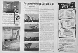 Better Homes & Gardens October 1949 Magazine Article: For a greener spring put your lawn to bed