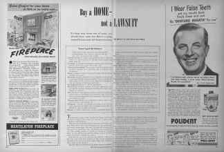 Better Homes & Gardens October 1949 Magazine Article: Buy a HOME not a LAWSUIT