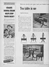 Better Homes & Gardens November 1949 Magazine Article: Two tables in one