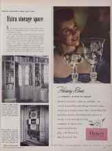 Better Homes & Gardens November 1949 Magazine Article: Shelves around a door give you Extra storage space