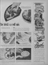 Better Homes & Gardens November 1949 Magazine Article: The trick's a roll mix