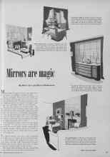 Better Homes & Gardens November 1949 Magazine Article: Mirrors are magic