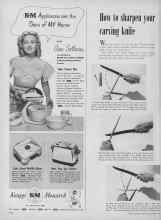 Better Homes & Gardens November 1949 Magazine Article: How to sharpen four carving knife