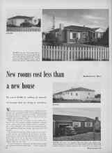 Better Homes & Gardens November 1949 Magazine Article: New rooms cost less than a new house