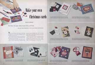 Better Homes & Gardens November 1949 Magazine Article: Make your own Christmas cards
