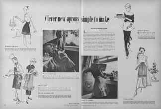 Better Homes & Gardens November 1949 Magazine Article: Clever new aprons simple to make