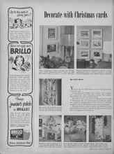 Better Homes & Gardens December 1949 Magazine Article: Decorate with Christmas cards