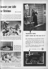 Better Homes & Gardens December 1949 Magazine Article: Decorate your table for Christmas