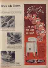 Better Homes & Gardens December 1949 Magazine Article: How to make foil trees