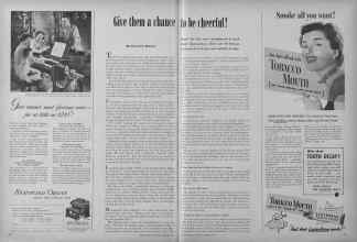 Better Homes & Gardens December 1949 Magazine Article: Give them a chance to be cheerful!