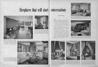 Better Homes & Gardens December 1949 Magazine Article: Fireplaces that will start conversations