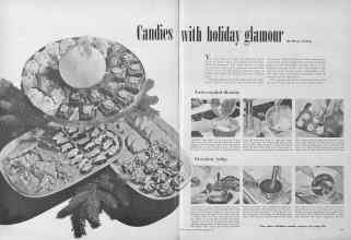 Better Homes & Gardens December 1949 Magazine Article: Candies with holiday glamour