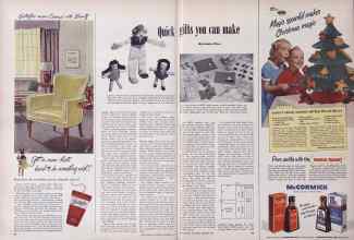 Better Homes & Gardens December 1949 Magazine Article: Quick gifts yon can make