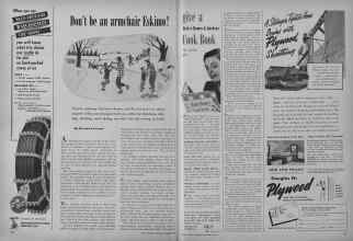 Better Homes & Gardens December 1949 Magazine Article: Don't be an armchair Eskimo!