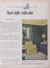 Better Homes & Gardens January 1950 Magazine Article: Start right--with color