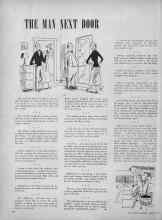 Better Homes & Gardens January 1950 Magazine Article: THE MAN NEXT DOOR