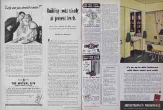 Better Homes & Gardens January 1950 Magazine Article: Building costs steady at present levels