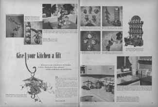 Better Homes & Gardens January 1950 Magazine Article: Give your kitchen a lift