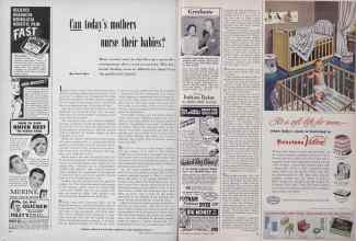 Better Homes & Gardens January 1950 Magazine Article: Can today's mothers nurse their babies?