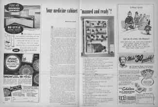 Better Homes & Gardens January 1950 Magazine Article: Your medicine cabinet 