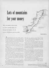 Better Homes & Gardens February 1950 Magazine Article: Lots of mountains for your money